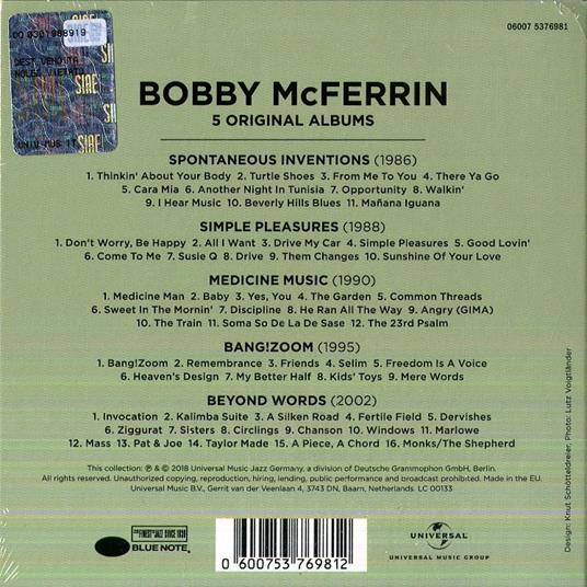 5 Original Albums - CD Audio di Bobby McFerrin - 2