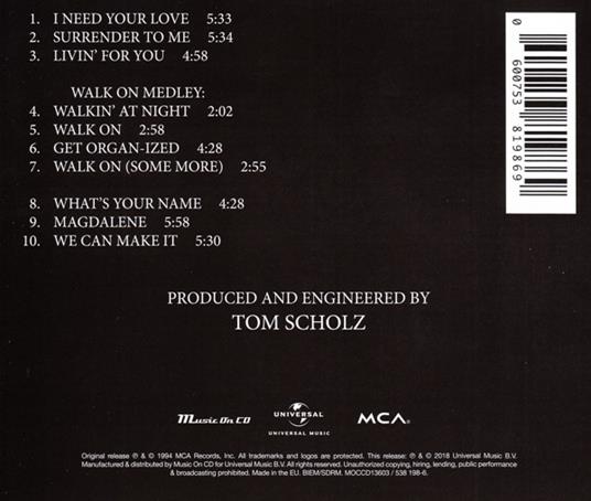 Walk on - CD Audio di Boston - 2