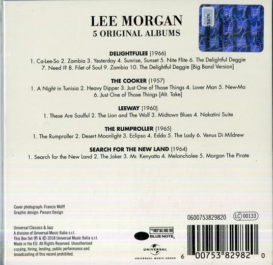5 Original Albums - CD Audio di Lee Morgan - 2