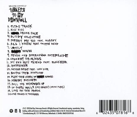 Tickets to My Downfall (Deluxe Edition) - CD Audio di MGK (Machine Gun Kelly) - 2