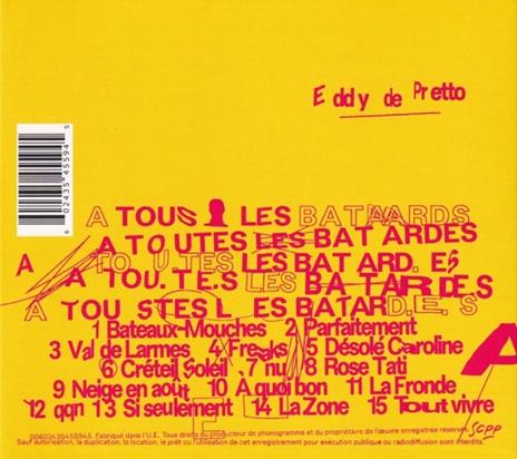 A Tous Les Batards - CD Audio di Eddy De Pretto - 2