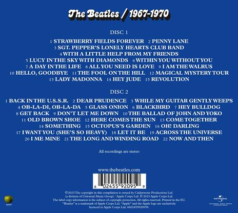 The Beatles 1967–1970 (2023 Edition - The Blue Album 2 CD Digipack with booklet) - CD Audio di Beatles - 3