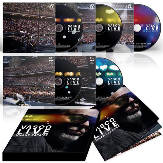 Vasco Live Milano San Siro (Box 2 CD + 2 DVD + Blu-ray) - CD Audio + DVD + Blu-ray di Vasco Rossi