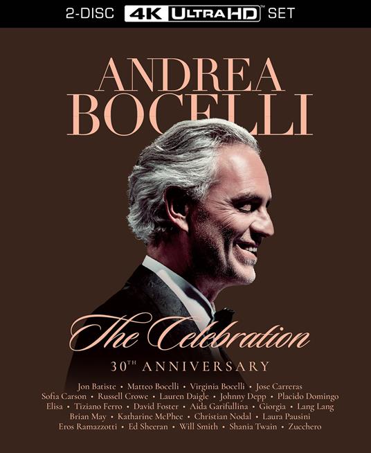The Celebration 30th Anniversary (2 x 4K UHD) - Blu-ray Ultra HD 4K di Andrea Bocelli