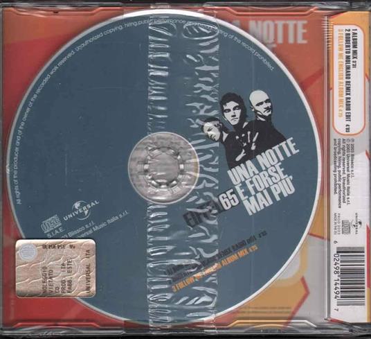 Una Notte E Forse Mai Piy - CD Audio Singolo di Eiffel 65 - 2