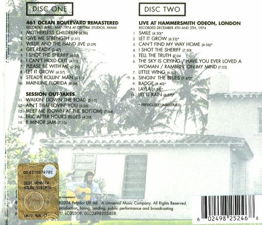 461 Ocean Boulevard (Deluxe Edition) - CD Audio di Eric Clapton - 2