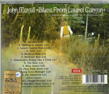 Blues from Laurel Canyon (Remastered) - CD Audio di John Mayall - 2