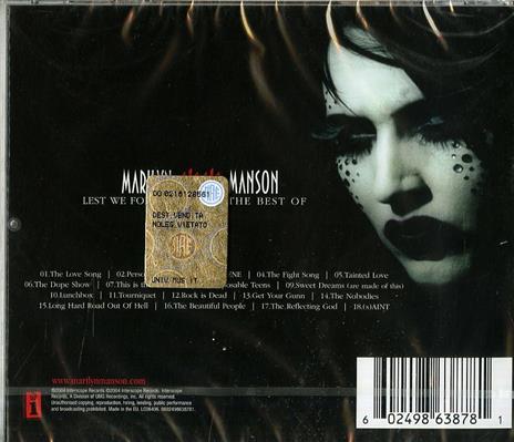 Lest We Forget. The Best of Marilyn Manson - CD Audio di Marilyn Manson - 2