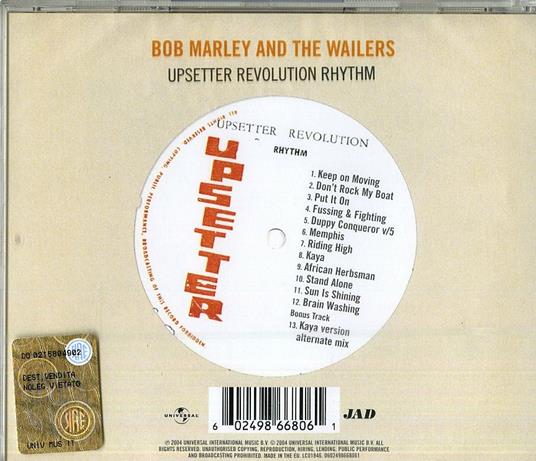Upsetter Revolution Rhythm - CD Audio di Bob Marley & the Wailers - 2