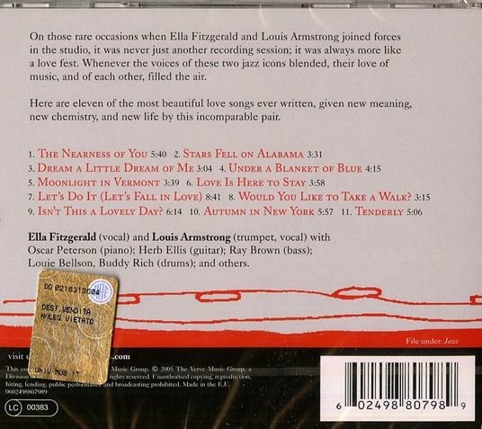 Ella & Louis for Lovers - CD Audio di Louis Armstrong,Ella Fitzgerald - 2