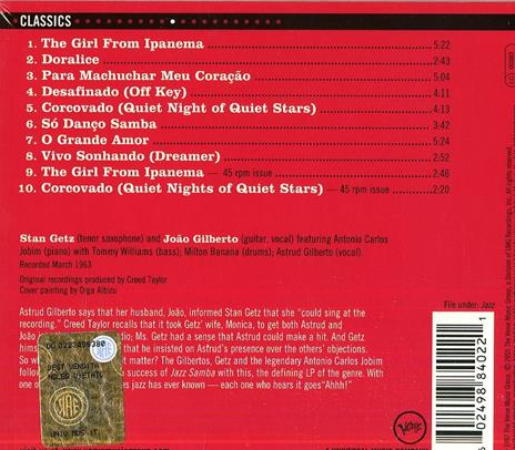 Getz/Gilberto - CD Audio di Stan Getz,Joao Gilberto - 2