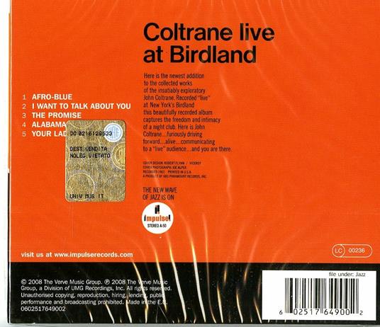 Live at Birdland - CD Audio di John Coltrane - 2