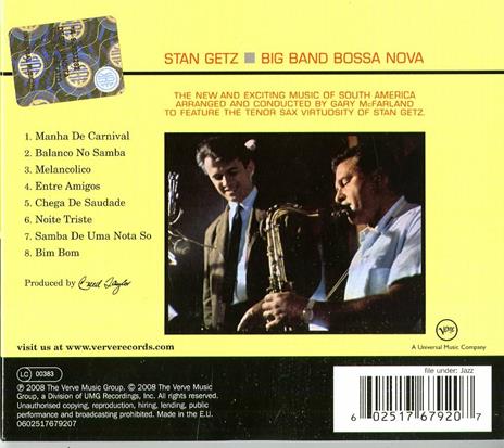 Big Band Bossa Nova - CD Audio di Stan Getz - 2