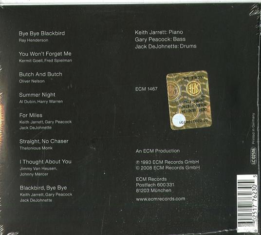 Bye Bye Blackbird (Touchstones) - CD Audio di Keith Jarrett,Gary Peacock,Jack DeJohnette - 2