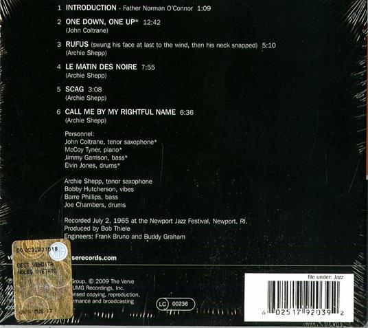 New Thing at Newport - CD Audio di John Coltrane,Archie Shepp - 2