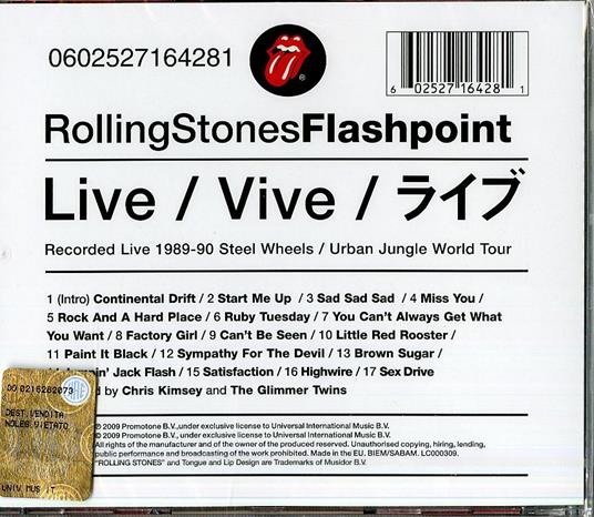 Flashpoint - CD Audio di Rolling Stones - 2