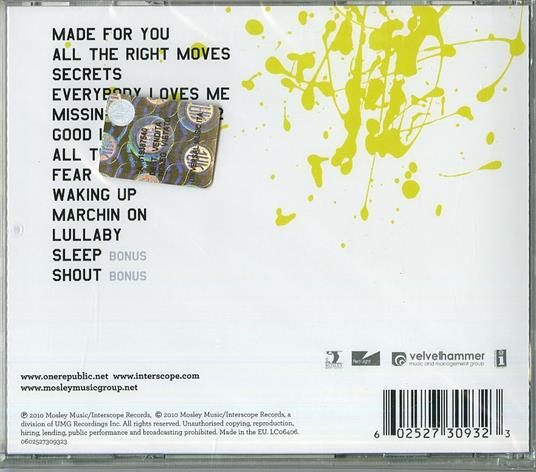 Waking Up - CD Audio di OneRepublic - 2