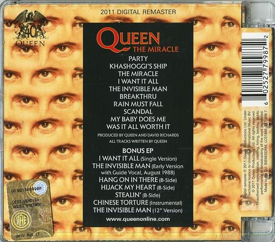 The Miracle (Limited Edition) - CD Audio di Queen - 2