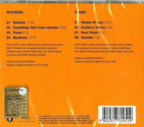Mysteries - Shades - CD Audio di Keith Jarrett - 2
