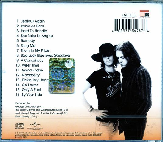 Greatest Hits 1990-1999. A Tribute to a Work in Progress - CD Audio di Black Crowes - 2
