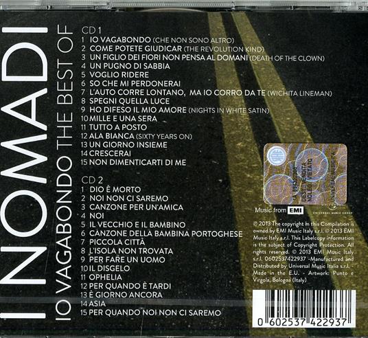 Io vagabondo. The Best of - CD Audio di I Nomadi - 2