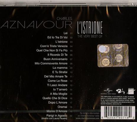 L'istrione. The Very Best - CD Audio di Charles Aznavour - 2