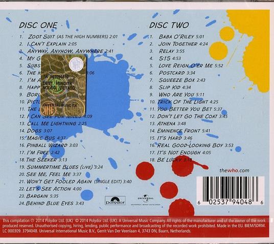 Hits 50 (Deluxe Edition) - CD Audio di The Who - 2