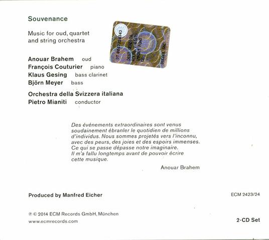 Souvenance - CD Audio di Anouar Brahem - 2