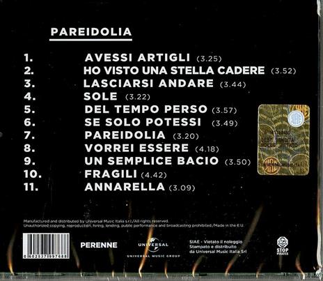 Pareidolia - CD Audio di Marina Rei - 2