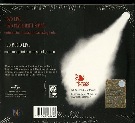 Dvd Live. 40th Anniversary Celebration - CD Audio + DVD di Matia Bazar - 2