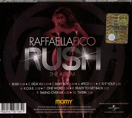 Rush. The Album - CD Audio di Raffaella Fico - 2