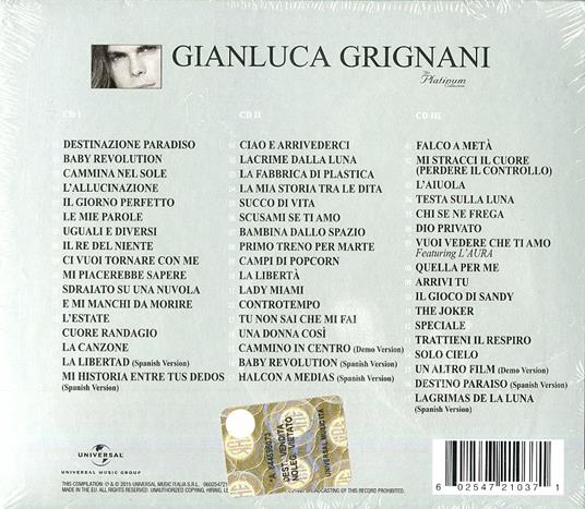 The Platinum Collection (Sanremo 2015) - CD Audio di Gianluca Grignani - 2