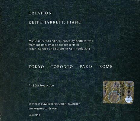 Creation. Piano Solo - CD Audio di Keith Jarrett - 2