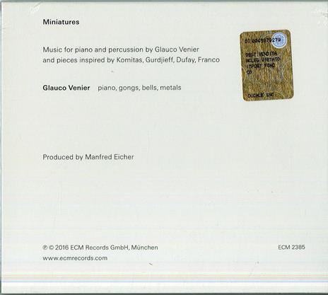 Miniatures - CD Audio di Glauco Venier - 2