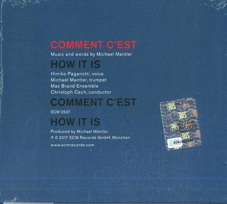 Comment c'est - CD Audio di Michael Mantler - 2