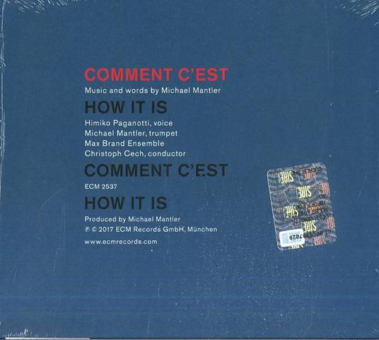 Comment c'est - CD Audio di Michael Mantler - 2