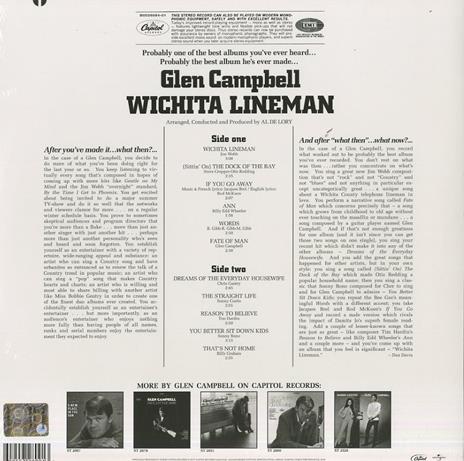 Wichita Lineman - Vinile LP di Glen Campbell - 2