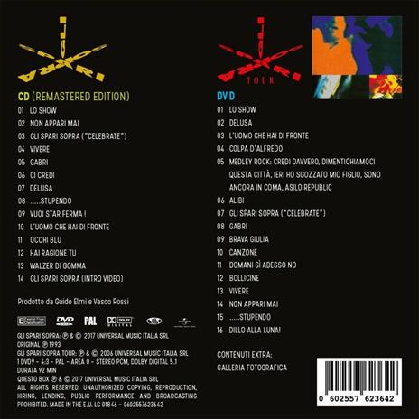 Gli spari sopra - Gli spari sopra Tour (Remaster) - CD Audio + DVD di Vasco Rossi - 3