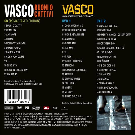 Buoni o cattivi - Buoni o cattivi Live Anthology vols. 1 & 2 (Remaster) - Vasco  Rossi - CD