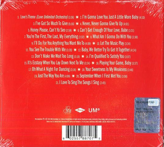 Love's Theme. The Best of - CD Audio di Barry White - 2