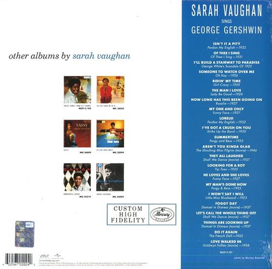 Sarah Vaughan Sings George Gershwin - Vinile LP di Sarah Vaughan - 2