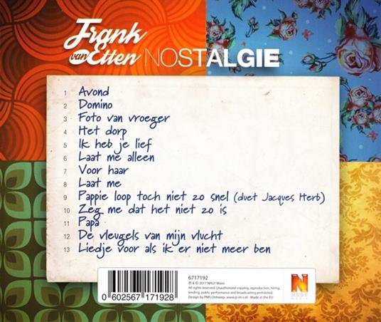 Nostalgie - CD Audio di Frank Van Etten - 2