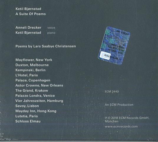 A Suite of Poems - CD Audio di Ketil Bjornstad - 2