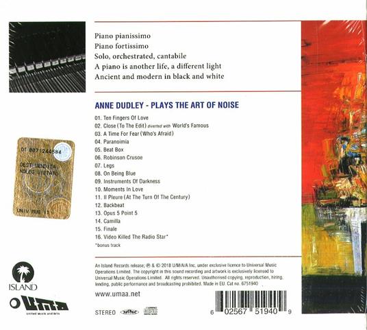 Plays the Art of Noise - CD Audio di Ann Dudley - 2