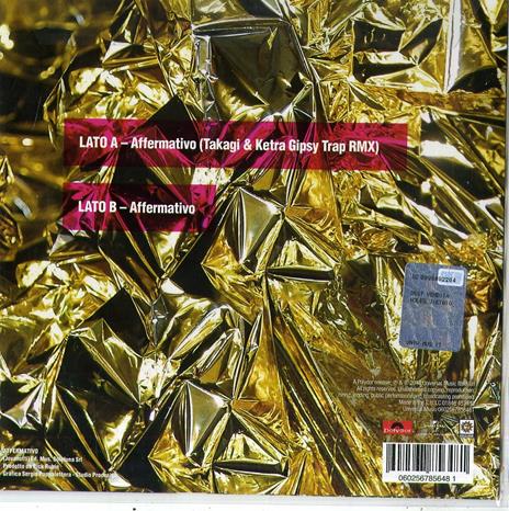 Affermativo (45 RPM) - Vinile 7'' di Jovanotti - 2