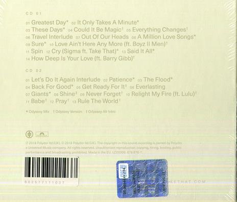 Odissey (Deluxe & Limited Edition) - CD Audio di Take That - 2