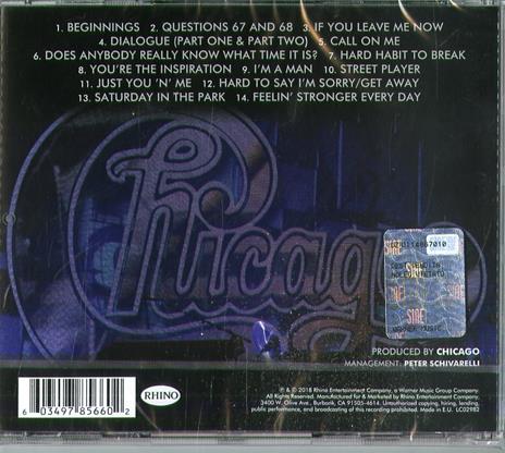 Greatest Hits Live - CD Audio di Chicago - 2