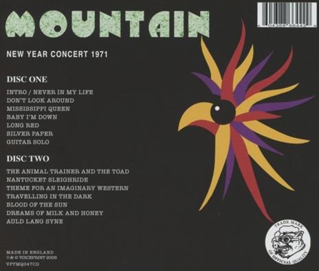 New Year Concert 1971 - CD Audio di Mountain - 2