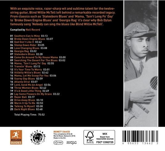 Blind Willie McTell. The Rough Guide - CD Audio di Blind Willie McTell - 2