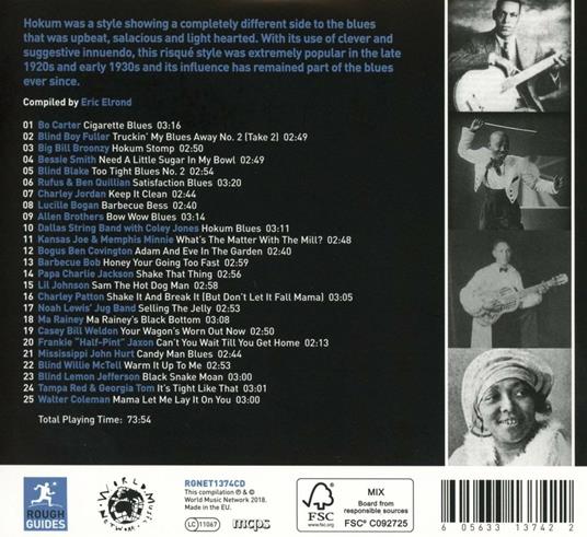 The Rough Guide to Hokum Blues (Digipack) - CD Audio - 2